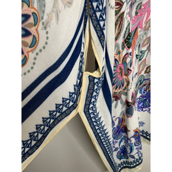 Boho Floral Open Front Kimono Shawl Duster OSFM - Picture 10 of 10